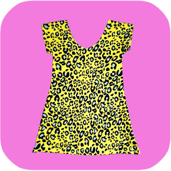 vestido leopardo amarillo a medida