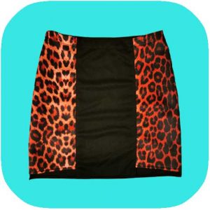 falda de leopardo rojo