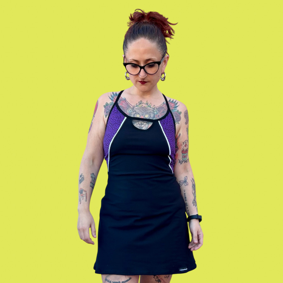 Vestido Acid Poison - leopardo morado