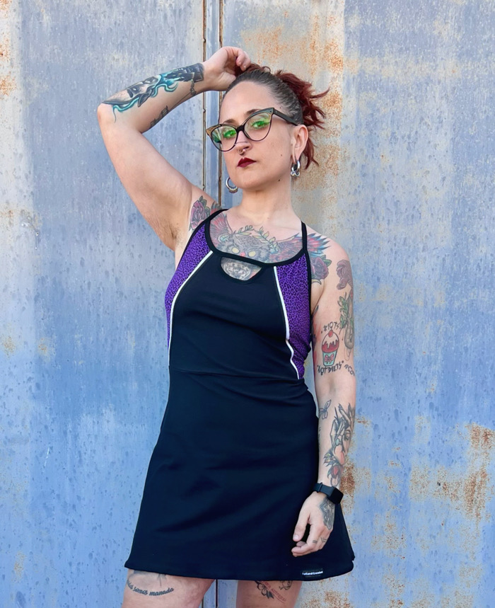 Vestido Acid Poison - leopardo morado - Imagen 3