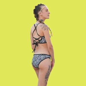 Bikini Zebra Noir - braga clásica